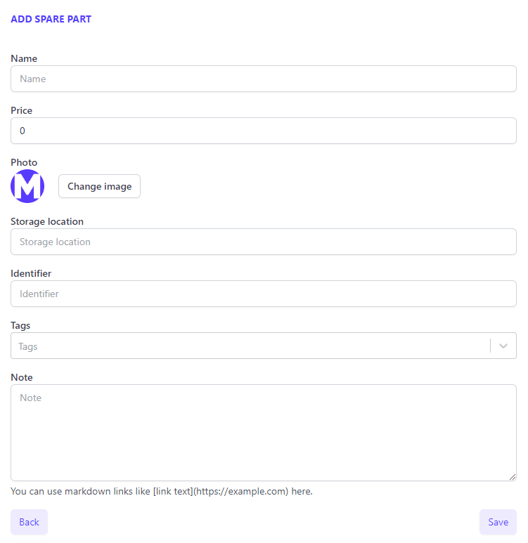 A screenshot from the 'Add Spare Part' section of Mainiox software offers a user-friendly way to optimize device performance through spare parts.