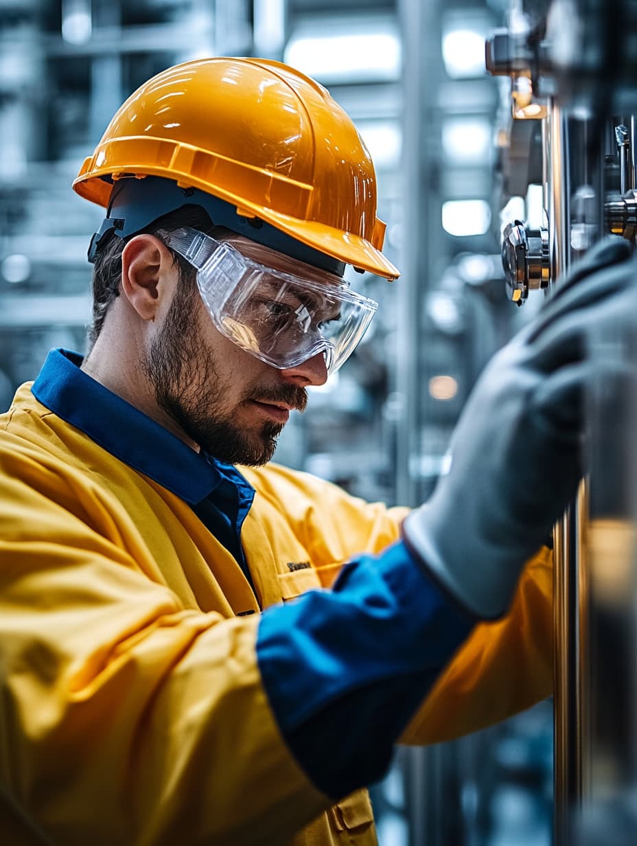 Employee handling maintenance documentation